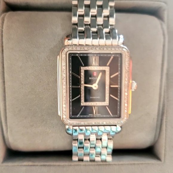 Michele  Deco Madison Black Mother of Pearl Watch main image 6